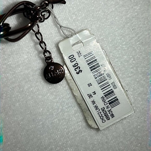 𝅺ALFANI chocolate brown link necklace - Picture 5 of 8